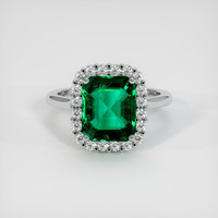 3.51 Ct. Emerald Platinum 950 ring