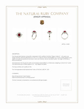 1.60 Ct. Ruby Natural Diamond Pave Ring, Platinum 950 Appraisal