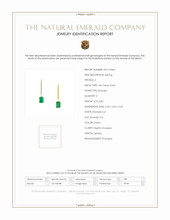 0.86 Ct.Tw. Emerald Drops Earrings, 14K Yellow Gold Scan Report