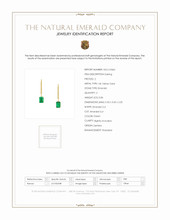 0.86 Ct.Tw. Emerald Drops Earrings, 14K Yellow Gold Scan Report