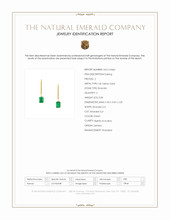 0.86 Ct.Tw.Total Carat Weight Emerald Drops Earrings, 14K Yellow Gold Scan Report