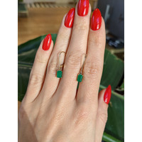 0.86 Ct.Tw.Total Carat Weight Emerald Drops Earrings, 14K Yellow Gold Life Style