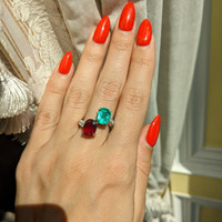 2.05 Ct. Emerald Natural Diamond Pave Ring, 18K Yellow Gold Life Style
