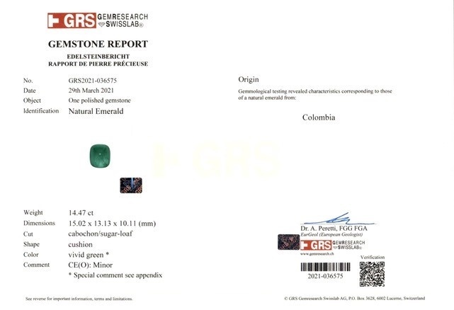 14.47 Ct. Emerald and Natural Diamond Pave Ring, Platinum 950