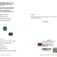 14.47 Ct. Emerald Natural Diamond Pave Ring, Platinum 950 Scan Report