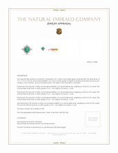 0.97 Ct. Emerald Natural Diamond Halo Ring, Platinum 950 Appraisal
