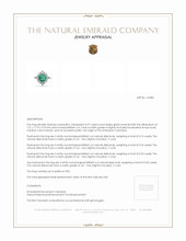 0.97 Ct. Emerald Natural Diamond Halo Ring, Platinum 950 Appraisal