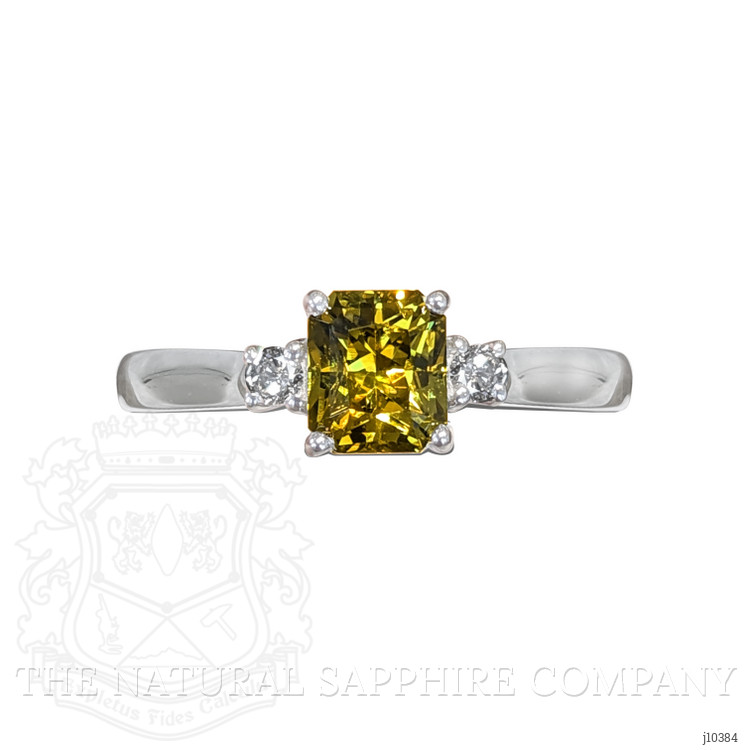 1.11 Ct. Chrysoberyl Natural Diamond Three Stone Ring, Platinum 950