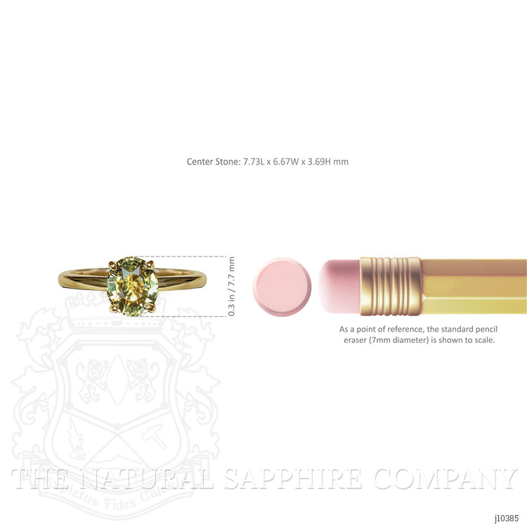 1.48 Ct. Chrysoberyl Solitaire Ring, 14K Yellow Gold