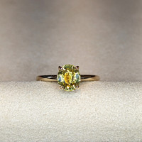 1.48 Ct. Chrysoberyl Solitaire Ring, 14K Yellow Gold Life Style
