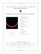 156.95 Ct. Coral Pearl Antique Style Necklace, 18K Yellow Gold Scan Report