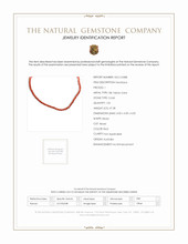 47.38 Ct. Coral Multi Stone Necklace, 18K Yellow Gold Scan Report