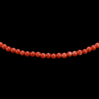 47.38 Ct. Coral Multi Stone Necklace, 18K Yellow Gold Image