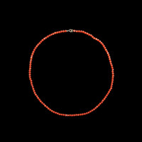 47.38 Ct. Coral Multi Stone Necklace, 18K Yellow Gold Image