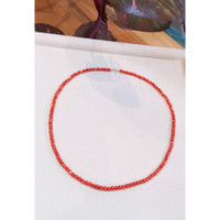 47.38 Ct. Coral Multi Stone Necklace, 18K Yellow Gold Life Style