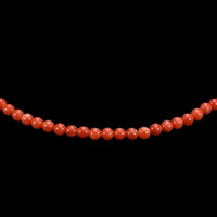 57.05 Ct. Coral Multi Stone Necklace, 18K Yellow Gold Image