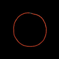 57.05 Ct. Coral Multi Stone Necklace, 18K Yellow Gold Image