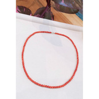 57.05 Ct. Coral Multi Stone Necklace, 18K Yellow Gold Life Style