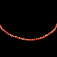 41.58 Ct. Coral Multi Stone Necklace, 18K White Gold Video