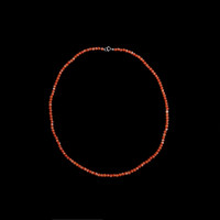 41.58 Ct. Coral Multi Stone Necklace, 18K White Gold Image