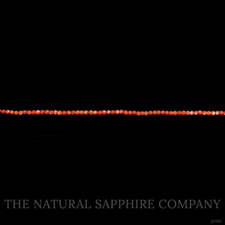 41.58 Ct. Coral Multi Stone Necklace, 18K White Gold