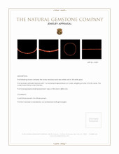 52.50 Ct. Coral Multi Stone Necklace, 18K White Gold Appraisal