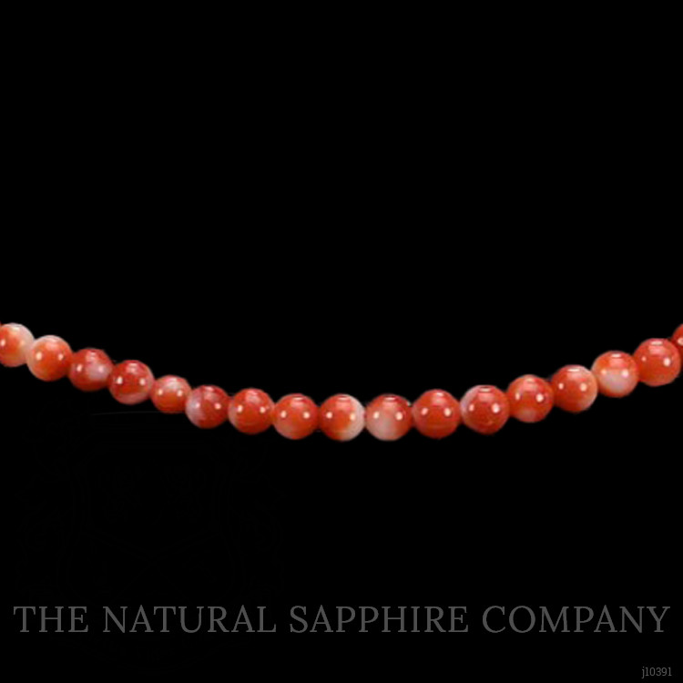 52.50 Ct. Coral Multi Stone Necklace, 18K White Gold