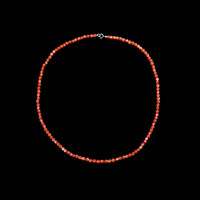 52.50 Ct. Coral Multi Stone Necklace, 18K White Gold Image
