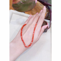 52.50 Ct. Coral Multi Stone Necklace, 18K White Gold Life Style