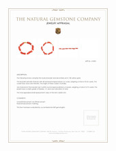 29.45 Ct.Tw. Coral Pearl Tennis/Riviere Bracelet, 18K Yellow Gold Appraisal