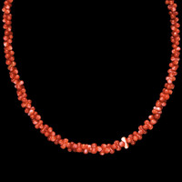 91.51 Ct. Coral Antique Style Necklace, 18K Yellow Gold Video