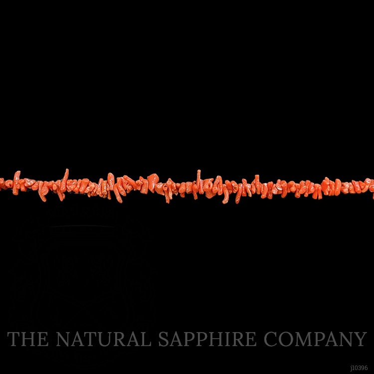 135.85 Ct. Coral Multi Stone Necklace, 18K Yellow Gold