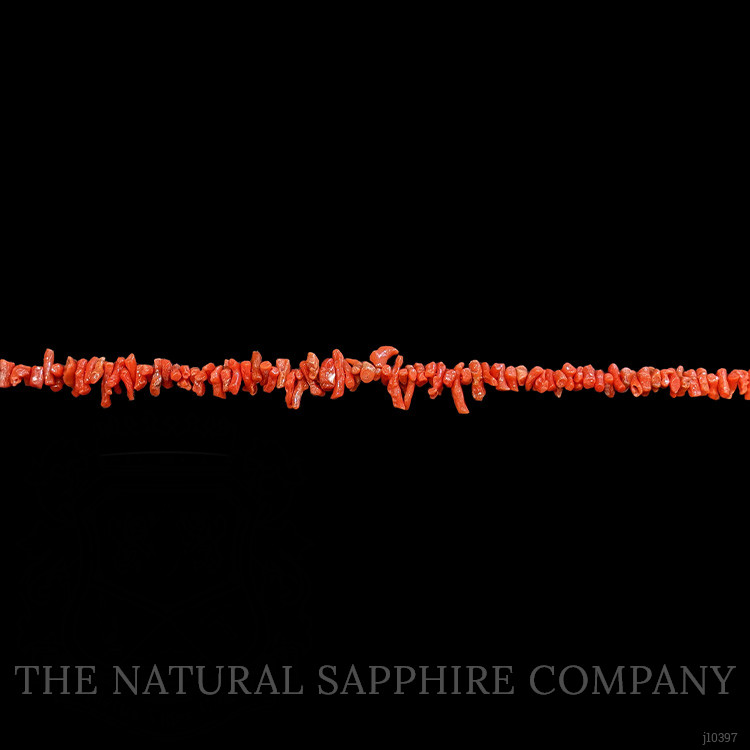 121.38 Ct. Coral Multi Stone Necklace, 18K Yellow Gold