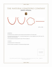 52.85 Ct. Coral Multi Stone Necklace, 18K Yellow Gold Appraisal