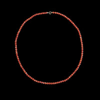 52.85 Ct. Coral Multi Stone Necklace, 18K Yellow Gold Image