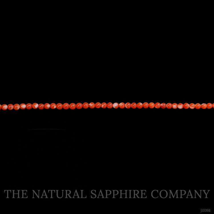 52.85 Ct. Coral Multi Stone Necklace, 18K Yellow Gold