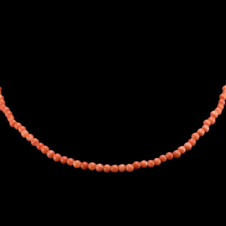 38.11 Ct. Coral Multi Stone Necklace, 18K White Gold
