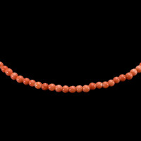 38.11 Ct. Coral Multi Stone Necklace, 18K White Gold Image