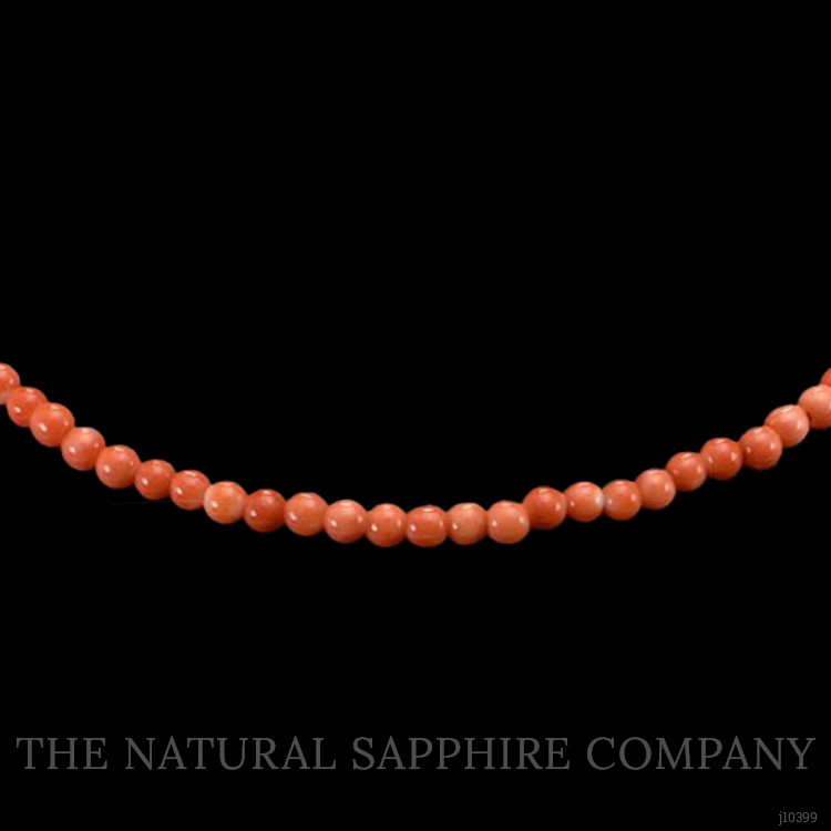 38.11 Ct. Coral Multi Stone Necklace, 18K White Gold