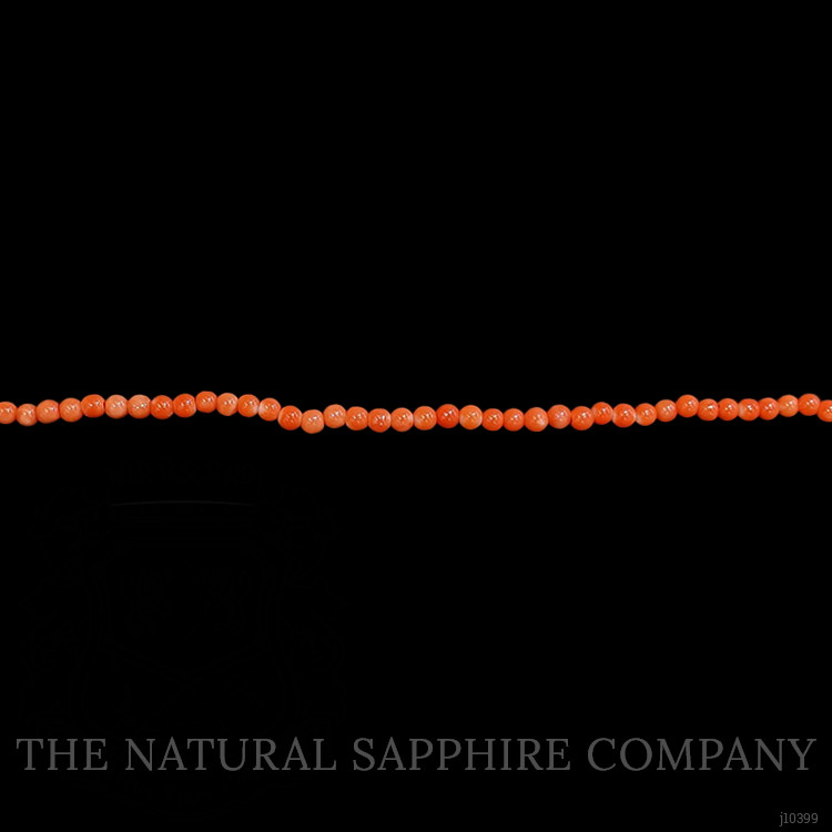 38.11 Ct. Coral Multi Stone Necklace, 18K White Gold