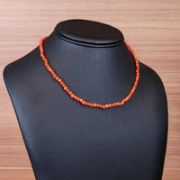 38.11 Ct. Coral Multi Stone Necklace, 18K White Gold Life Style
