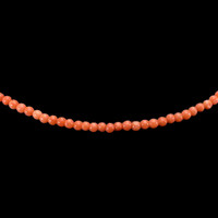 40.16 Ct. Coral Multi Stone Necklace, 18K Yellow Gold Image