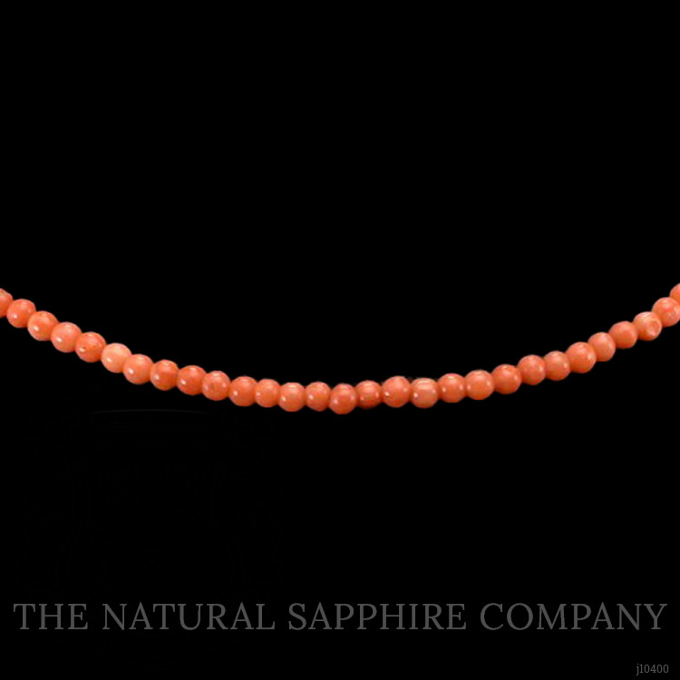 40.16 Ct. Coral Multi Stone Necklace, 18K Yellow Gold