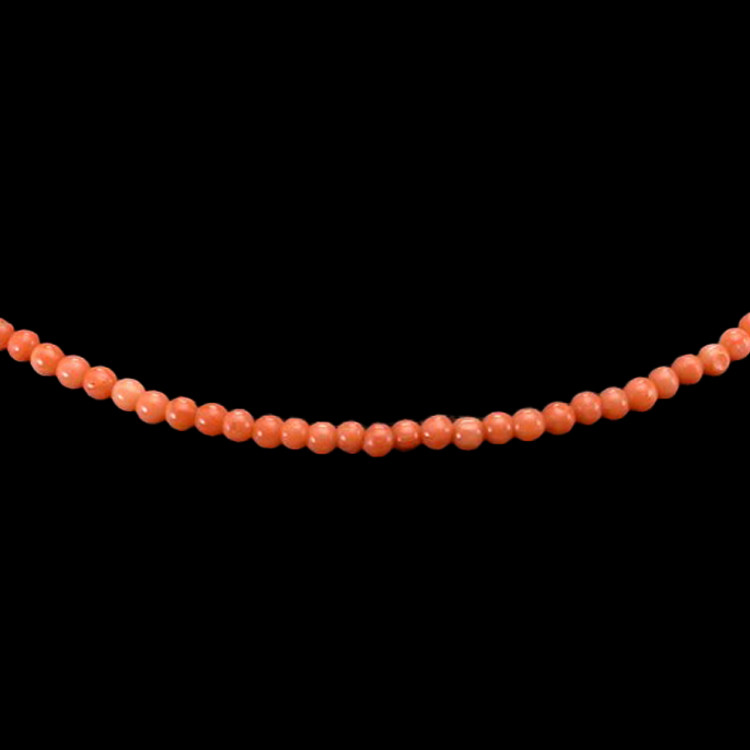 40.16 Ct. Coral Multi Stone Necklace, 18K Yellow Gold
