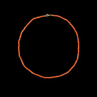 40.16 Ct. Coral Multi Stone Necklace, 18K Yellow Gold Image