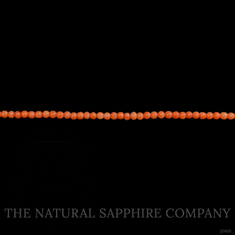 40.16 Ct. Coral Multi Stone Necklace, 18K Yellow Gold