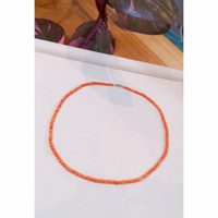 40.16 Ct. Coral Multi Stone Necklace, 18K Yellow Gold Life Style