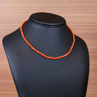 40.16 Ct. Coral Multi Stone Necklace, 18K Yellow Gold Life Style