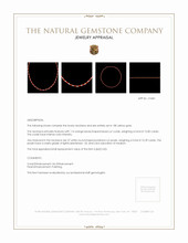 15.85 Ct. Coral Pearl Multi Stone Necklace, 18K Yellow Gold Appraisal