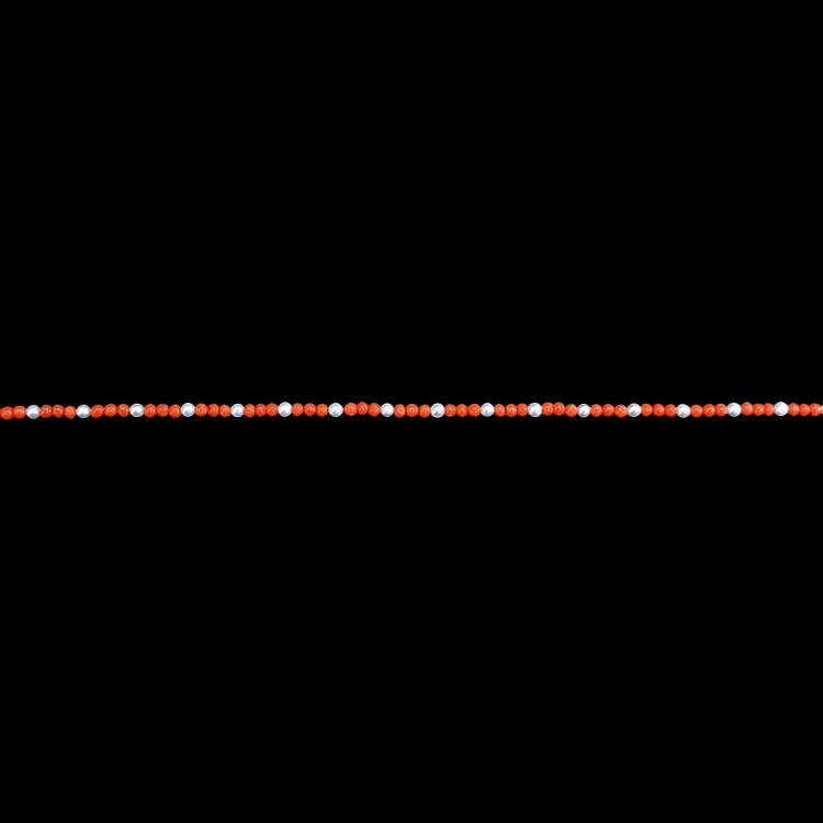 15.85 Ct. Coral Pearl Multi Stone Necklace, 18K Yellow Gold